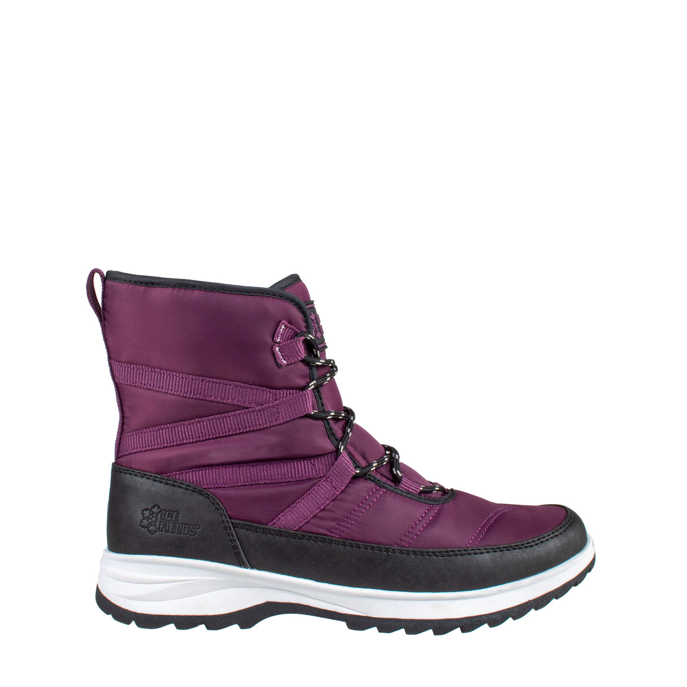 burgundy nylon womens winter boots #color_burgundy