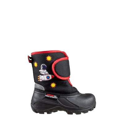 Toddler's Black and Red boot with Astronaut graphic