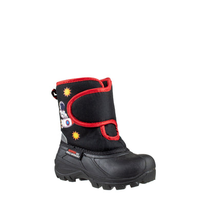 Toddler's Black and Red boot with Astronaut graphic