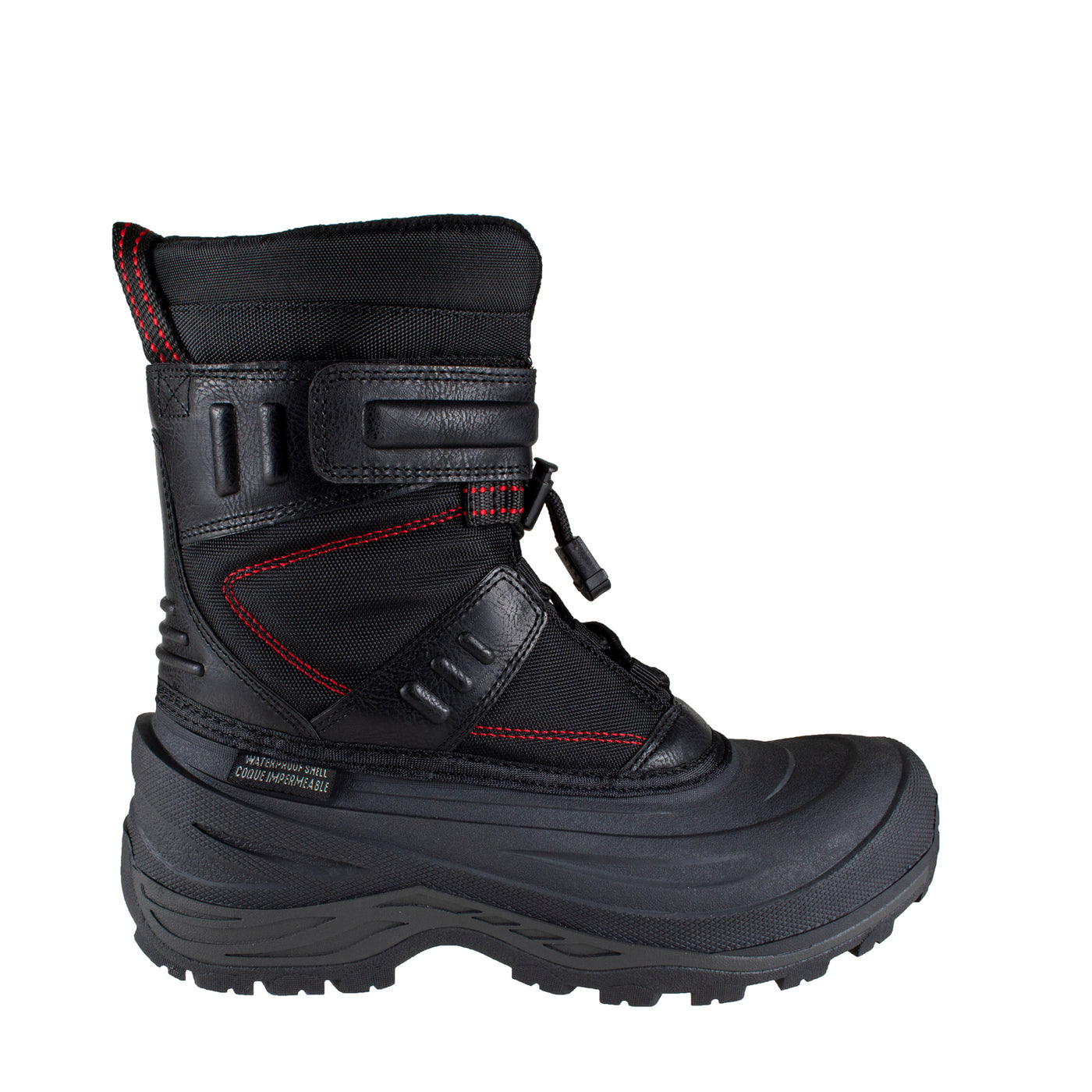 Mens Black Boot with Red Accents #color_black