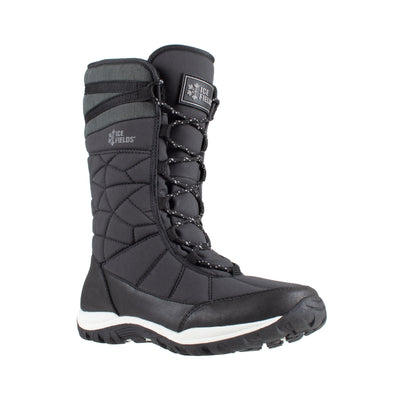 women's tall, black, insulated, nylon winter boot #color_black