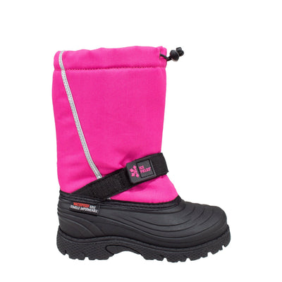 kids bright pink pac boot with velcro strap #color_pink