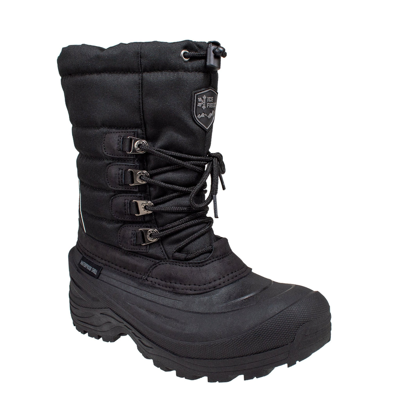 black_alternate insulated anti-slip men's winter boots