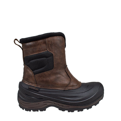 brown insulated anti-slip men's winter boots